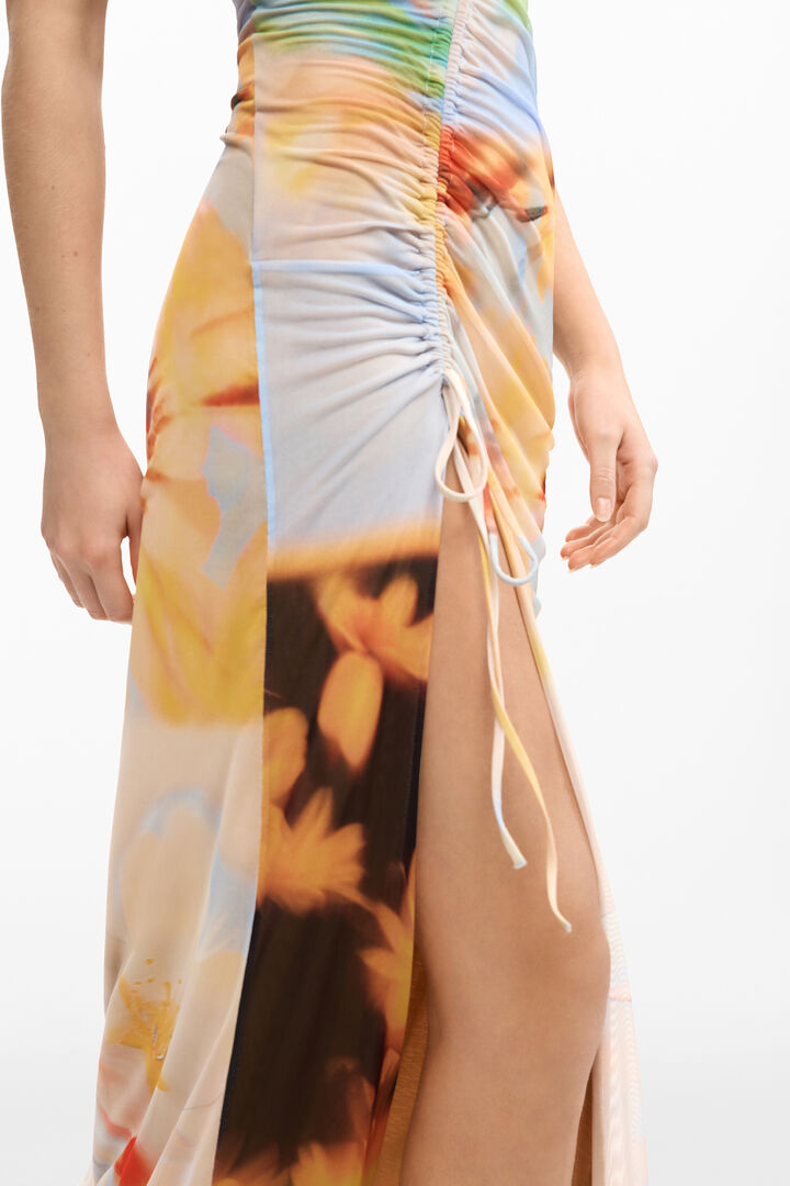 Draped long dress